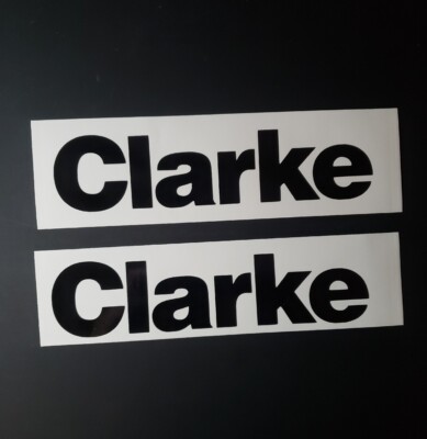 Clarke. It Sticker Clarke Floor Scrubber replacement decals BLACK stickers (2) pair USA ...