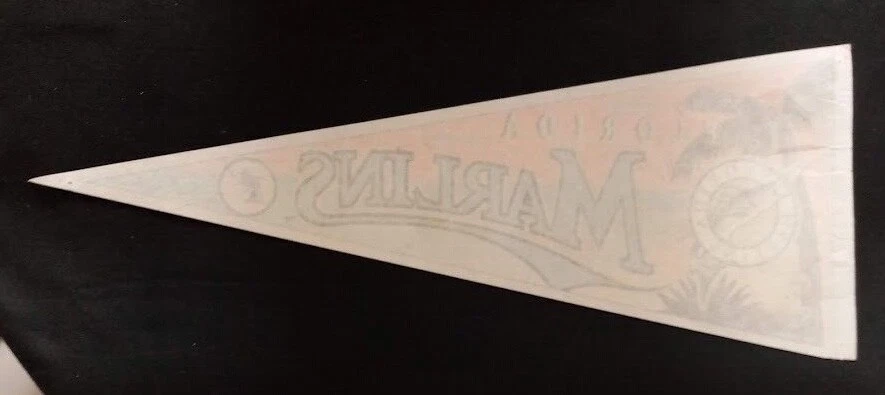 Vintage MLB Florida Marlins Felt Banner Baseball Early 1990’s 12 x 30 - Image 2 of 2