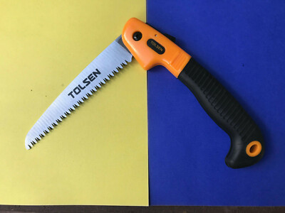 TOLSEN 31014 Folding Pruning Saw with 7'' Blade and Rugged Grip Handle Blade Lock