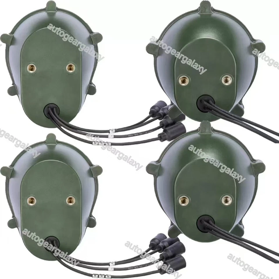 2 luces delanteras compuestas ámbar, 2 luces traseras rojas para Willys Jeep, Humvee, M35, M809 Foto 2 de 4