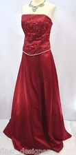 MARYS Modern Maids crystal Formal Long Dress BRIDESMAID Ball GOWN strapless 16