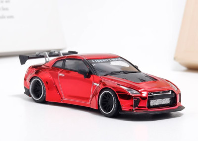 Voiture Miniature 1:64 Nissan Skyline GTR R35 Tuning LB - Modèle Diecast Metal Rouge, Marque Model Collect
