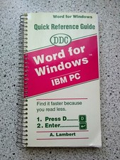 DDC Word for Windows IBM PC Quick Reference Guide Book Microsoft 1992