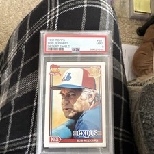 1991 Topps Desert Shield #321 BOB RODGERS PSA 9 EXPOS