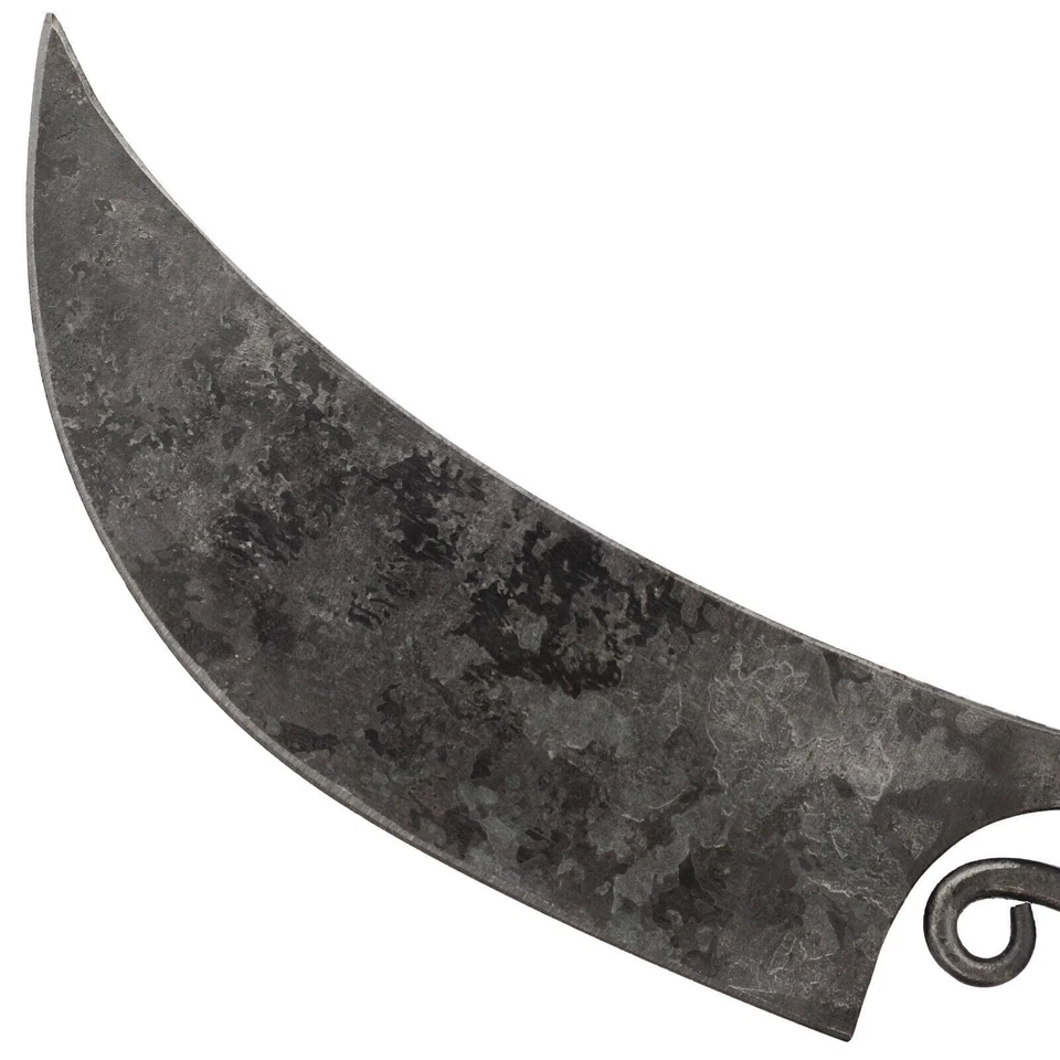 Cuchillo de cena medieval forjado a mano para banquete con funda de cuero Foto 4 de 4