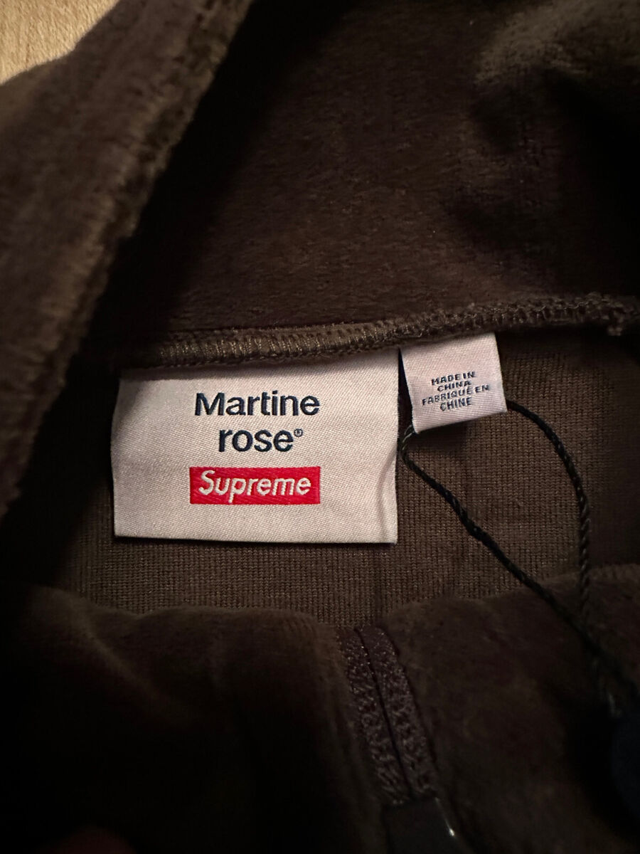 Supreme x Martine Rose Velour Track Jacket Brown Green Size Supreme x Martine Rose Velour Track Jacket Brown Green Size