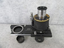 Vintage E Leitz Microscope Binocular Carl Zeiss Jena Lens w Wood Box