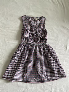 girls black gingham dress