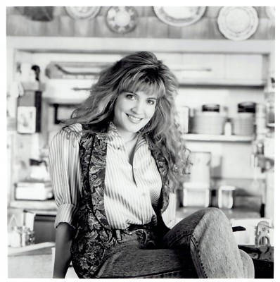 1993 Vintage Photo Crystal Bernard crossing her legs pose for "Wings