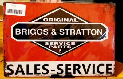 #ad Briggs and Stratton Metal Sign 8x12 Inches In Size New $15.25