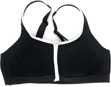 Victoria's Secret Knockout Front Close Underwire Sports Bra Black White Zip NWT