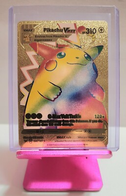 Pikachu VMAX Rainbow Gold Pokmon Card Fan Art Mint Condition | eBay Pikachu VMAX Rainbow Gold Pokmon Card Fan Art Mint Condition | eBay