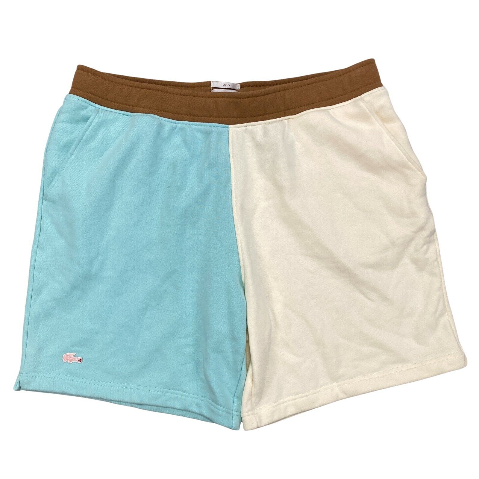 Lacoste x Golf le Fleur Bermuda Sweat Shorts Size XXL Blue White Brown