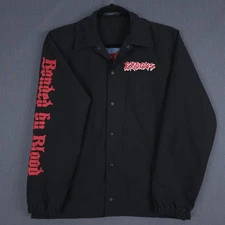 Pull The Plug Exodus Windbreaker Mens Large Black Bonded by Blood Snap Jacket