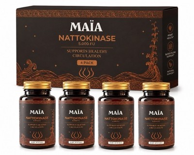 LoT Of 4 Maia Nattokinase 5000 FU 120 Capsules Free Fast Shipping