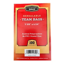 1000 Ct CBG Resealable Sports Card Team Set Bags Cardboard Gold (10 Packs)