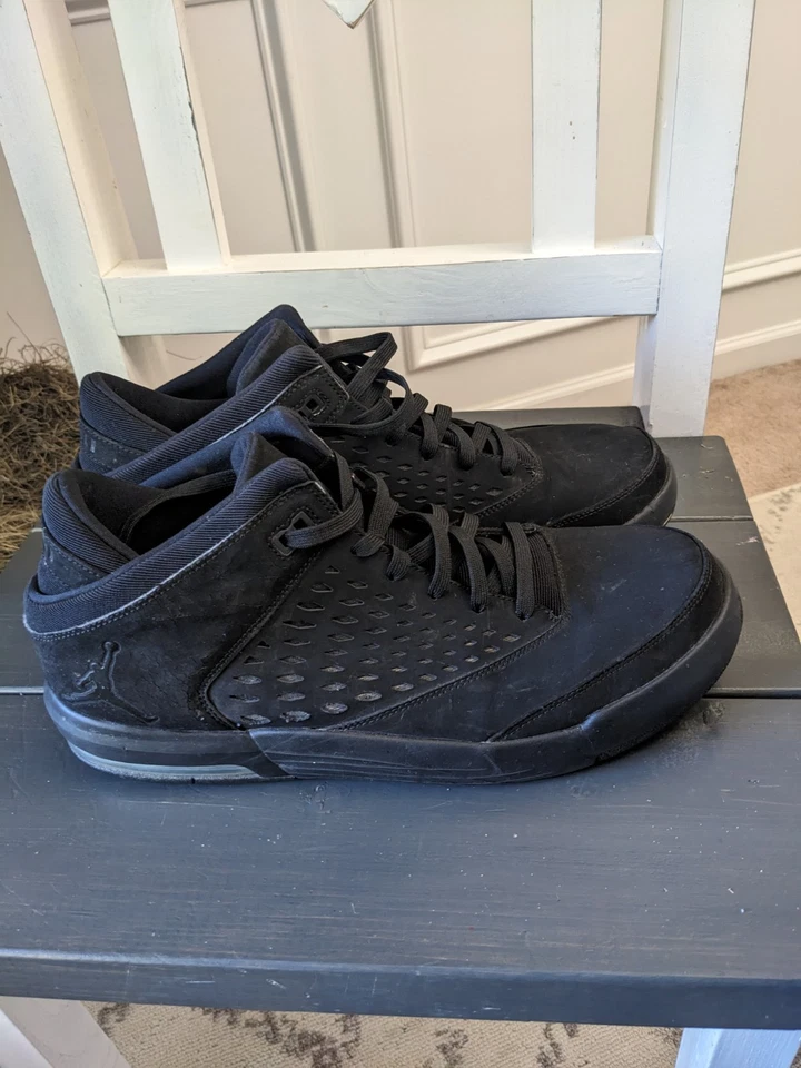 Tênis Nike masculino Air Jordan Flight Origin 4 921196 preto tamanho 13 descascando sem palmilha - Imagem 4 de 4