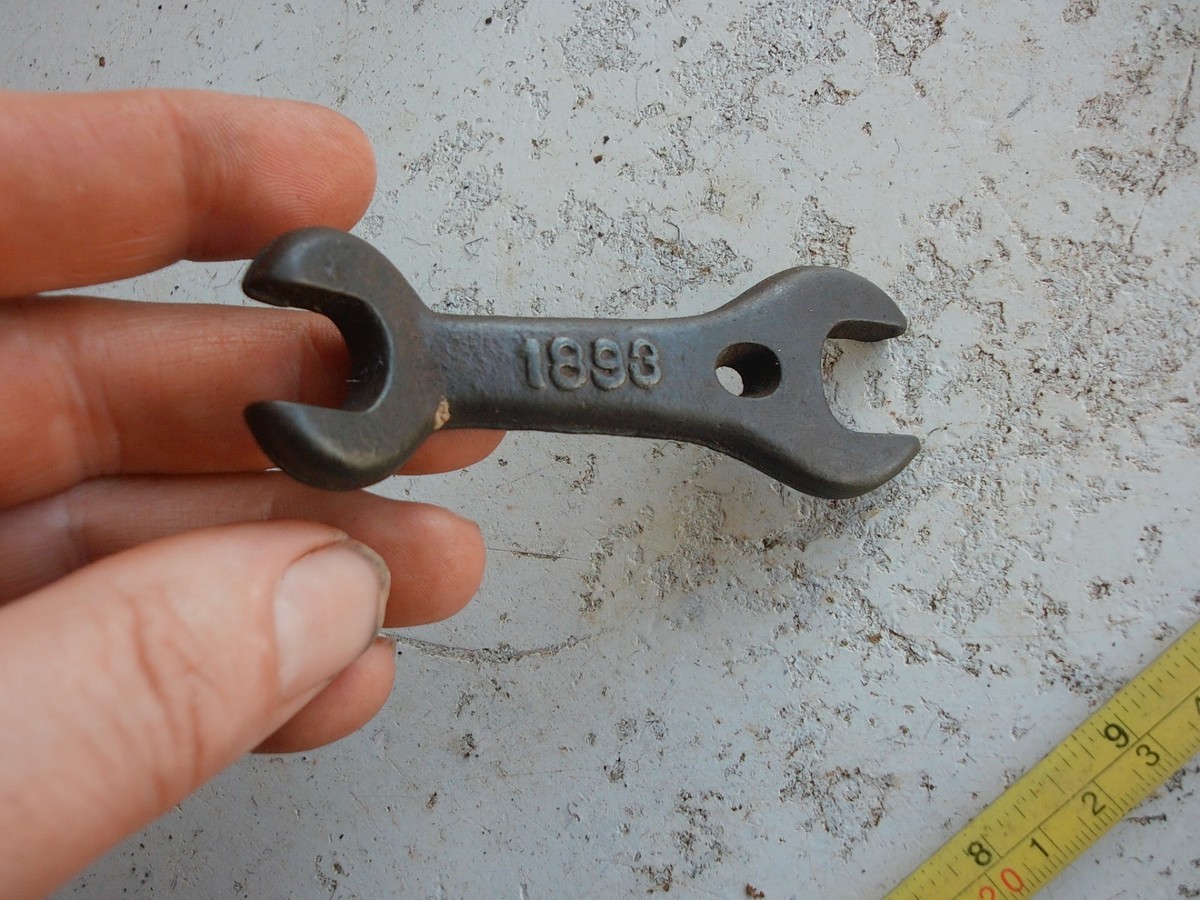 Antique farm Implement Buggy Wrench Tool Marked 1893 Lot 25-41-U-F