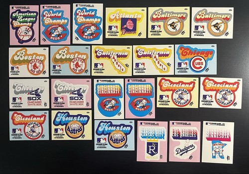 1977 Fleer Grand Slam Hi-Gloss Stickers Lot of (43)