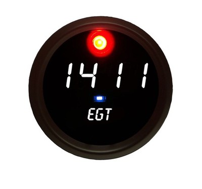 Intellitronix Exhaust Gas Temperature Programmable Gauge in Black Bezel White