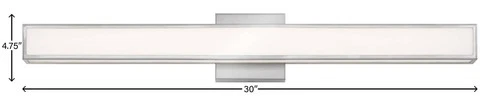 Hinkley Alto 30" Wide Brushed Nickel Modern Linear LED Bath Light - Picture 6 of 8
