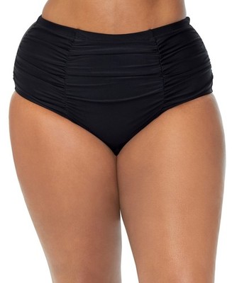 Raisins Tranquilo Solids Costa Plus Size Bikini Bottom, Black, Size 18W Plus NWT
