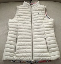 Joules The Trusted Right As Rain Collection Warm Ivory Puffer Vest Women s Sz10