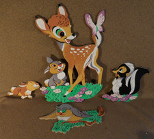 Vintage Walt Disney BAMBI Pressed Board Wall Decor Kids Room Nursery