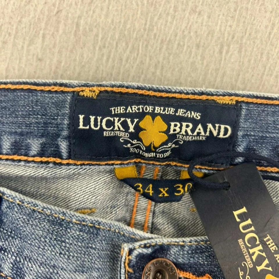 Lucky Brand Jeans Mens 34X30 Regular Blue Denim 181 Relaxed Straight Leg NWT - Image 2 of 4