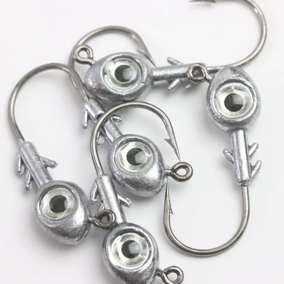 10X Gancho de Cabeças de Gabarito de Pesca 3D Olhos Grandes Isca de Truta Isca de Natação Robalo Água Salgada Fresca - Imagem 2 de 4
