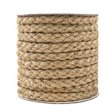 Braided Jute Rope, 25 Feet 11mm Thick Twine Rope for Crafting, Cat 11MM 25Feet