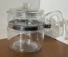 VTG PYREX Flameware # 7756 6-Cup stovetop coffee percolator  pot Complete