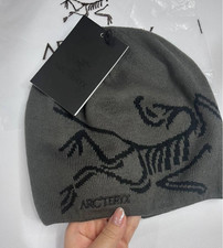 Arc'teryx Merino Wool Beanie Bird Head Toque Dark Grey Unisex Winter Cap NWT
