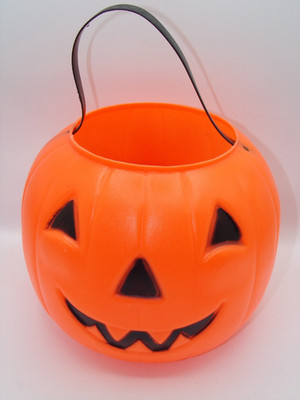 Vintage Empire Blow Mold Jack O Lantern Candy Bucket Pumpkin Trick-or-Treat Pail