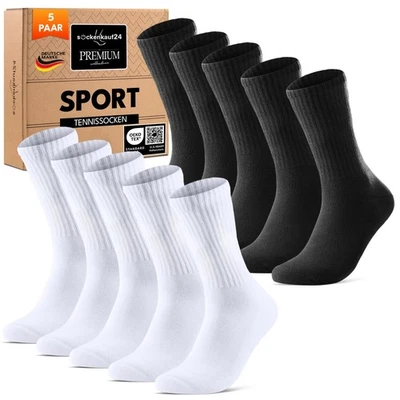Premium Sportsocken Tennissocken Herren Damen Socken Baumwolle (5 10 20 Paar) - Bild 1 von 4