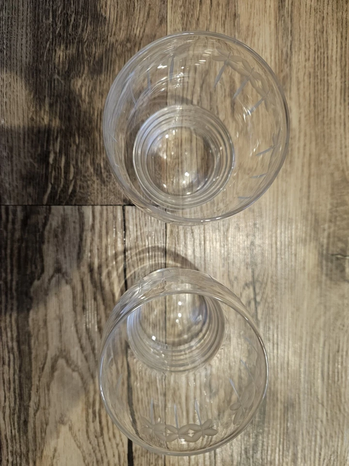Pair Of Stuart Crystal Etched Tumbler Glasses - image 3 of 4