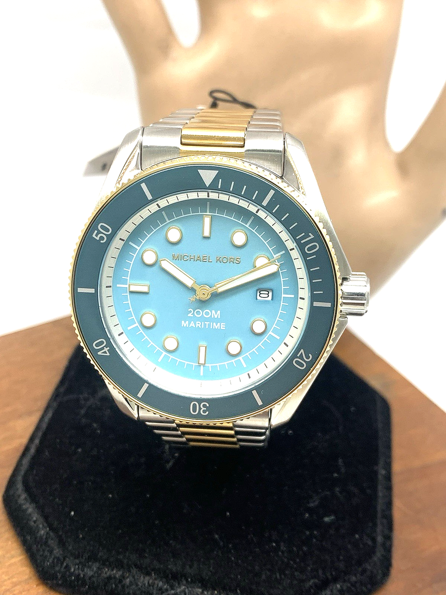 Michael Kors Men's Watch MK9169 Maritime Quartz Blue Dial Two Tone