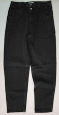 Vintage Guess USA Made 80s 90s Black Loose Fit Baggy Tapered Jeans ACTUAL 32x33