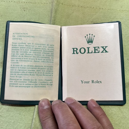 Vintage Rolex wallet /paper holder; translation Paper ; 1972 Booklet Set