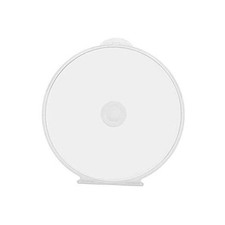 50 Pack Clear Transparent Round Clamshell CD DVD Case, with Lock