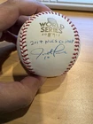 Justin Turner AUTO Signed 2017 World Series Baseball W/NLCS Co MVP Inscription