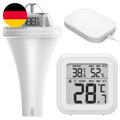 Wlan Pool Thermometer Schwimmend, APP Poolthermometer Funk Digital Wasserthermom