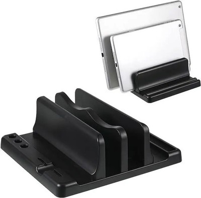 Vertikaler Laptopständer für Schreibtisch platzsparend verstellbare Breite Büro Aufbewahrung