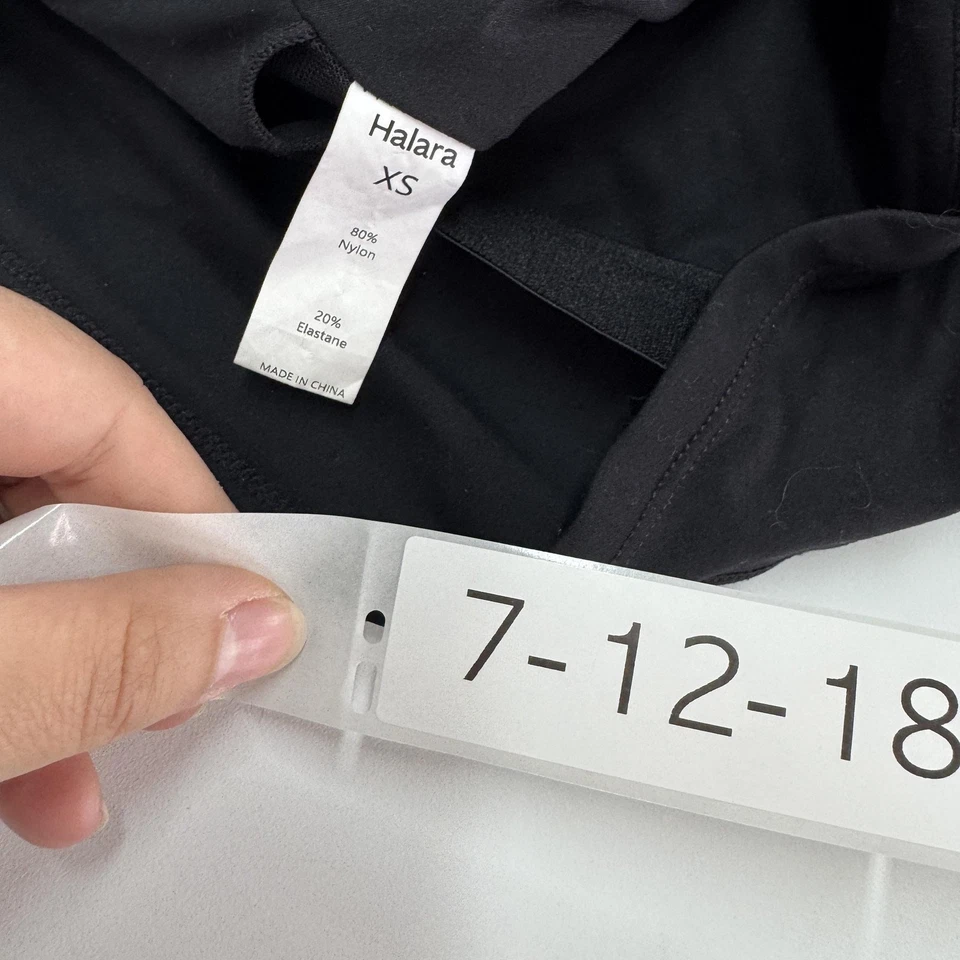 Sujetador deportivo Halara para mujer XS negro nailon elastano entrenamiento atlético yoga top gimnasio Foto 4 de 4