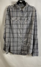 Columbia Men's Kestrel Trail II Plaid L/S Shirt Gray Omni-Shade UPF 50 NWT XL