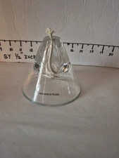 Vintage Visla Poland Crystal Bell Shaped Hand Blown Oil Burner Lamp MCM