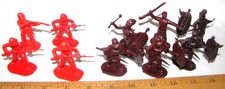 Marlbourgh (U.K.) Zulu War British & Zulu toy soldiers plastic figures x 10