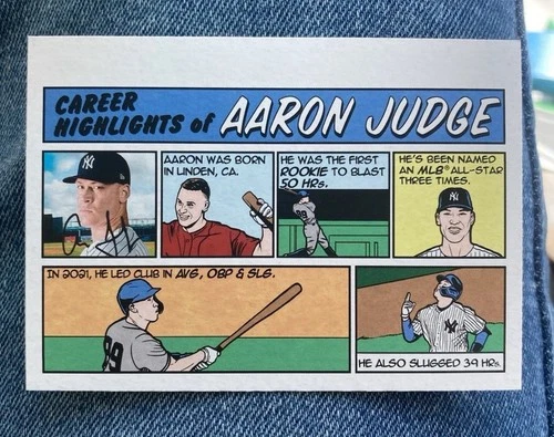 2022 Topps Heritage Aaron Judge New York Yankees Baseball Comic Card Mint