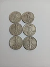 (6) Walking Liberty Silver 50C Half Dollar Coins.