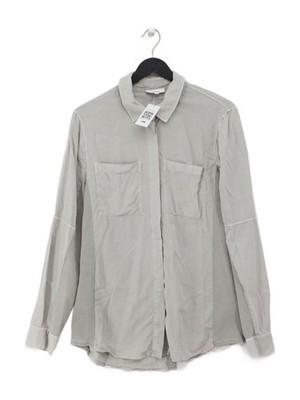 Reiss Damen Shirt UK 12 grau Lyocell Modal mit Baumwolle, Elasthan Basic